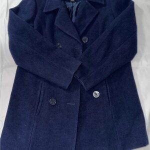 Women's Navy Peacoat 100% Wool